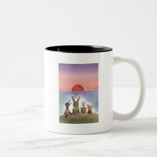 Iets rood tweekleurige koffiemok (Rechts)