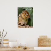 Iets ruikt tekst Chipmunk Poster (Keuken)