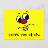 Iets Stinky Face Grumpy Briefkaart (Voorkant)