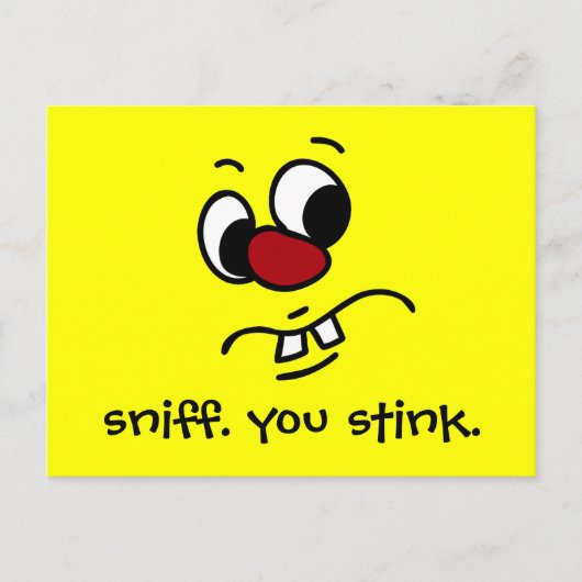 Iets Stinky Face Grumpy Briefkaart (Voorkant)