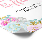 Iets Sweet breekt Tea Party Diaper Raffle Poster (Hoek)