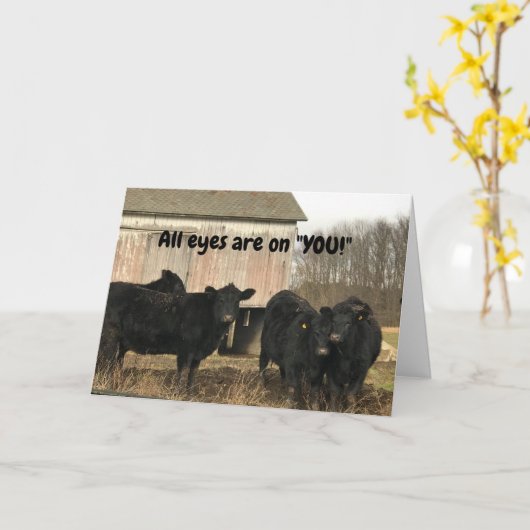 **IETS TE MAKEN MET MOO OVER** VRIEND'S BIRTHDAY K KAART (Gele Bloem)