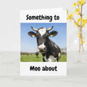 IETS TE *MOO OVER* 1e JUBILEUM Kaart (Gele Bloem)