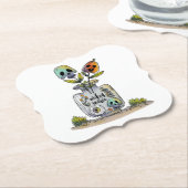 Iets verdorven Halloween Party Paper Onderzetter (Gekanteld)