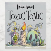 Iets verdorven Halloween Party Wijn Label Wijn Etiket (Enkel label)