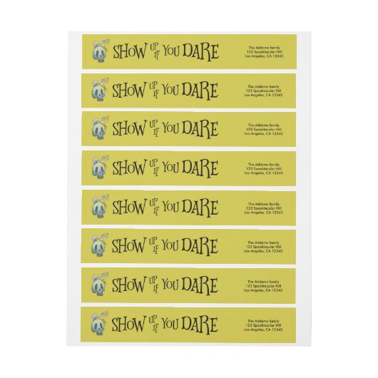 Iets verdorven Halloween Party Wrap Around Label (Vel)