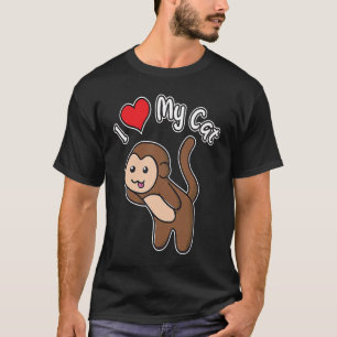 Iets verkeerd Ik hou van mijn kat katje T-shirt