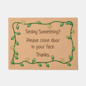 Iets verkopen? Sluit alsjeblieft de deur in je gez Deurmat (Voorkant)