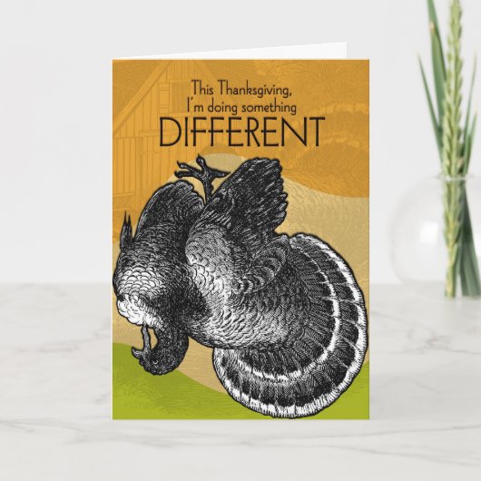 Iets Verschillend voor Thanksgiving Feestdagen Kaart (Voorkant)