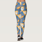 Iets visachtig! schattig artsy blauw/gouden vis leggings (Achterkant)