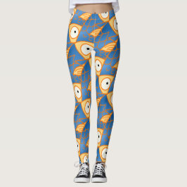Iets visachtig! schattig artsy blauw/gouden vis leggings