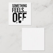 Iets voelt af - verontrustende en cryptische boods notitiekaartje (Voorkant / Achterkant)