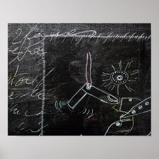 Iets Vreemds op deze Black Canvas 1 Poster (Voorkant)