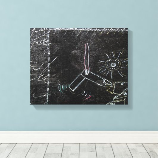 Iets Vreemds op dit Zwart Canvas 1 (Insitu (Houten vloer))