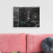Iets Vreemds op dit Zwart Canvas 1 Afdruk (Insitu (Woonkamer))