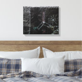 Iets Vreemds op dit Zwart Canvas 1 Afdruk (Insitu (Slaapkamer))