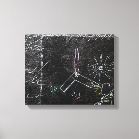 Iets Vreemds op dit Zwart Canvas 1 Afdruk (Voorkant)
