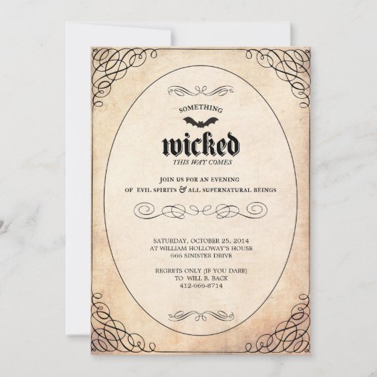 Iets wat de uitnodiging van de Halloween-partij wa (Voorkant)