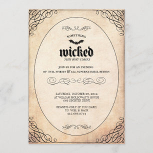 Iets wat de uitnodiging van de Halloween-partij wa