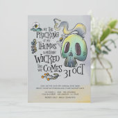 Iets wat een valse uitnodiging voor een feest van  (Staand voorkant)