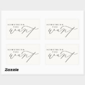 Iets wat je met kerstavond en kerstcadeautjes wilt rechthoekige sticker (Vel)