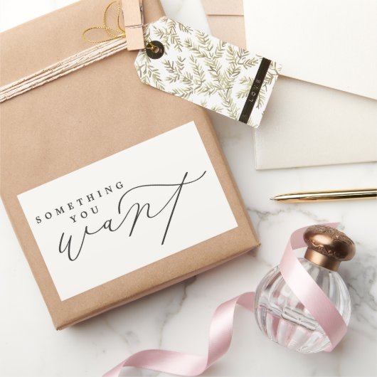 Iets wat je met kerstavond en kerstcadeautjes wilt rechthoekige sticker (Geschenken)