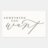 Iets wat je met kerstavond en kerstcadeautjes wilt rechthoekige sticker (Voorkant)