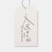 Iets wat je met kerstavond wilt cadeaulabel (Voorkant)