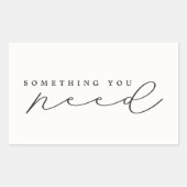 Iets wat je nodig hebt voor kerstmis rechthoekige sticker (Voorkant)