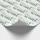 Iets wat je wilt, groenvakantiewrapping cadeaupapier (Hoek)