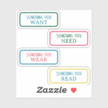 Iets wat je wilt, nodig, draag, leest Gift