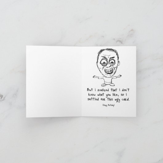 Iets wat je zou willen - een lelijke vogelkaart kaart (Binnen)