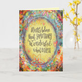 Iets wonderbaarlijks  bloemig Inspirerend Kaart (Gele Bloem)