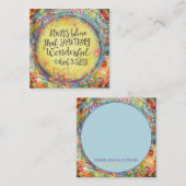 Iets Wonderful ~ Inspirativiteitskaarten Vierkante Visitekaartje (Voorkant / Achterkant)