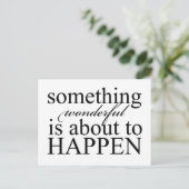 Iets Wonderful is op het punt van de postkaart (Staand voorkant)