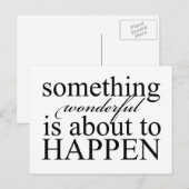 Iets Wonderful is op het punt van de postkaart (Voorkant / Achterkant)