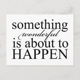 Iets Wonderful is op het punt van de postkaart