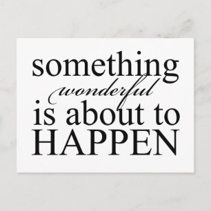 Iets Wonderful is op het punt van de postkaart