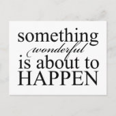 Iets Wonderful is op het punt van de postkaart (Voorkant)