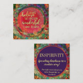 "Iets Wonderful" Kindness Kaarten Vierkante Visitekaartje (Voorkant / Achterkant)