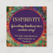 "Iets Wonderful" Kindness Kaarten Vierkante Visitekaartje (Achterkant)