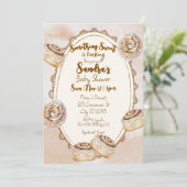 Iets Zoets, Cinnamon Roll Baby Shower Kaart (Staand voorkant)