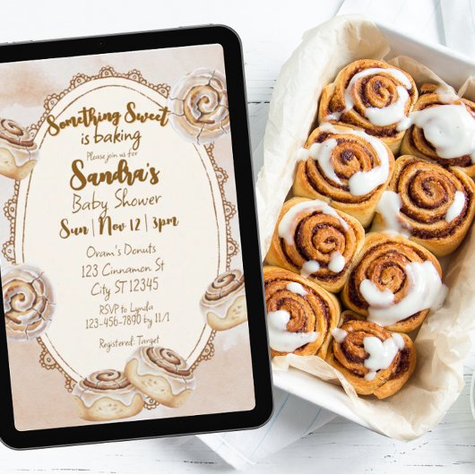 Iets Zoets, Cinnamon Roll Baby Shower Kaart