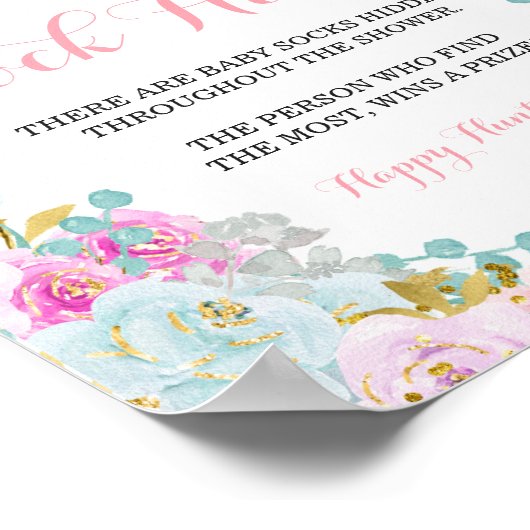 Iets zoets is Brewing Party Baby Sock Hunt Poster (Hoek)