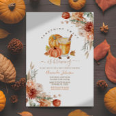 Iets zoets is brouwen bloemige Herfst Baby shower Kaart