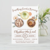 Iets zoets is brouwen, warme cacao Baby shower Kaart (Staand voorkant)