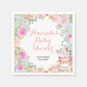 Iets zoets is het Baby shower van de Tea Party Servet