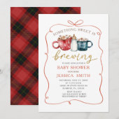 Iets zoets is het brouwen van handgetrokken Baby s Kaart (Voorkant / Achterkant)