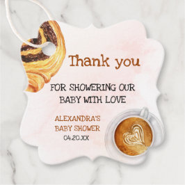 Iets zoets is het brouwen van Waterverf Baby showe Bedankjes Labels