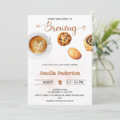 Iets zoets is het brouwen van Waterverf Baby showe Kaart (Staand voorkant)